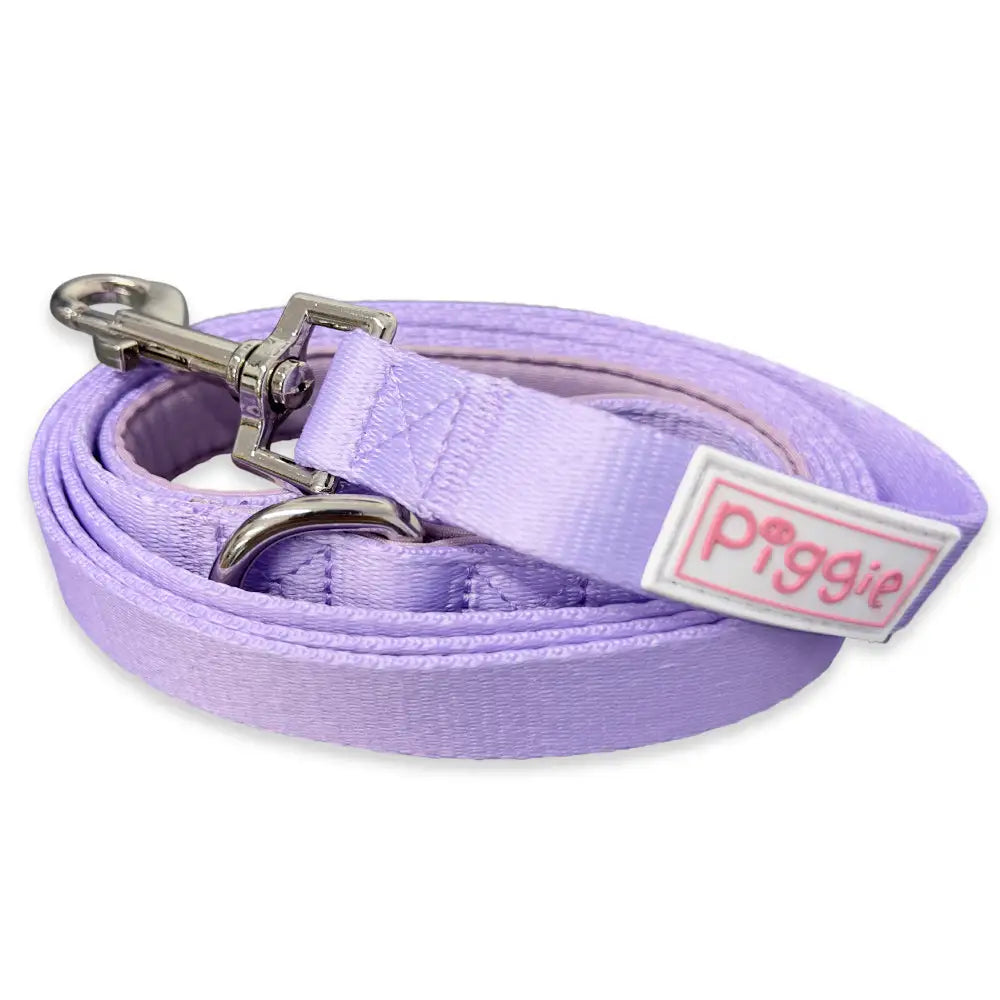 Lilac Dog Lead with Padded Handle - Piggie - 1