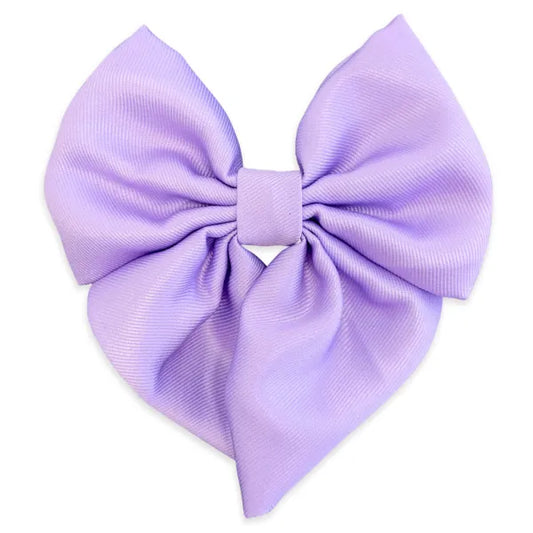 Lilac Dog Sailor Bow Tie - Piggie - 1