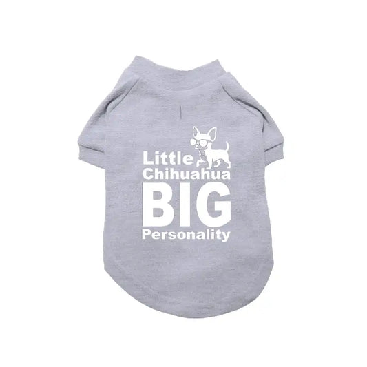 Little Chihuahua Big Personality Dog T-shirt - Poochie Fashion - 1