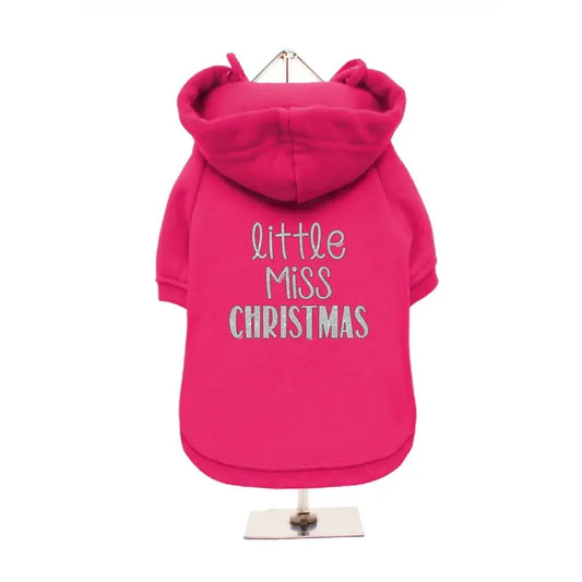 Little Miss Christmas Dog Hoodie Sweatshirt - Poochie Fashion - 1