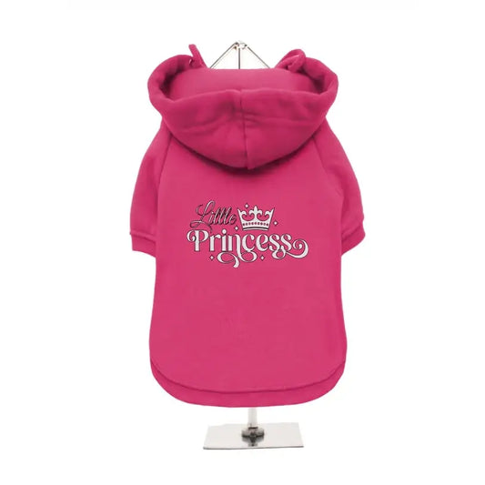 Little Princess Dog Hoodie Sweatshirt - Hot Pink - Poochie Fashion - 1