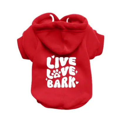 Live Love Bark Dog Hoodie - Poochie Fashion - 4