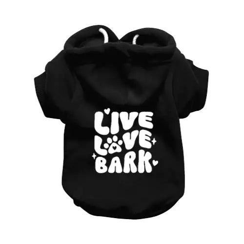Live Love Bark Dog Hoodie - Poochie Fashion - 5