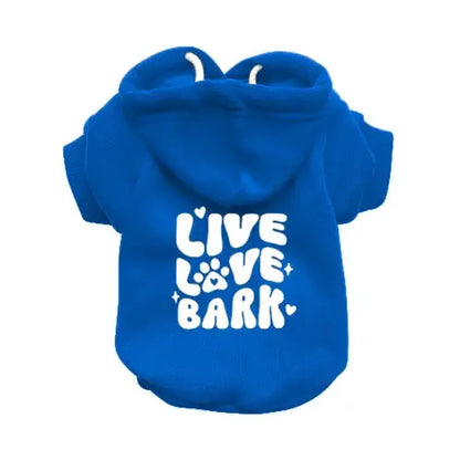 Live Love Bark Dog Hoodie - Poochie Fashion - 3