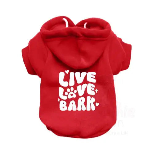 Live Love Bark Dog Hoodie - Poochie Fashion - 4