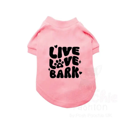 Live Love Bark Dog T-shirt - Poochie Fashion - 2