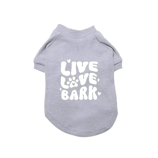 Live Love Bark Dog T-shirt - Poochie Fashion - 1