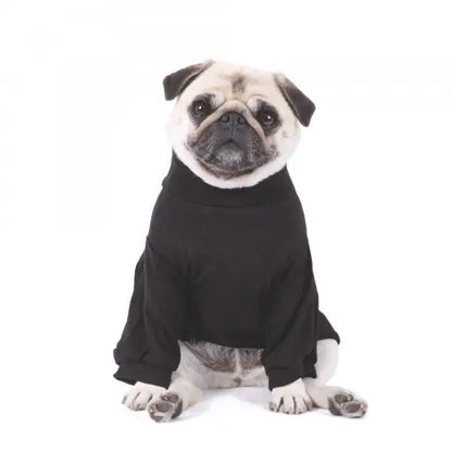 Long Sleeve Ribbed Dog T-shirt Black - Rich Paw - 2