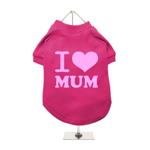 Love Mum Dog T-shirt Hot Pink - Mum - 1
