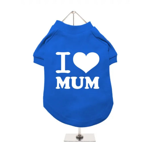 Love Mum Dog T-shirt in Blue - Mum - 1