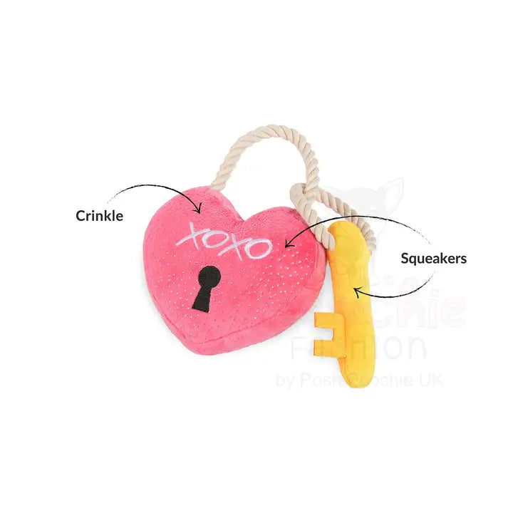 Love you a Lock Valentines Dog Toy by P.l.a.y - P.l.a.y - 2