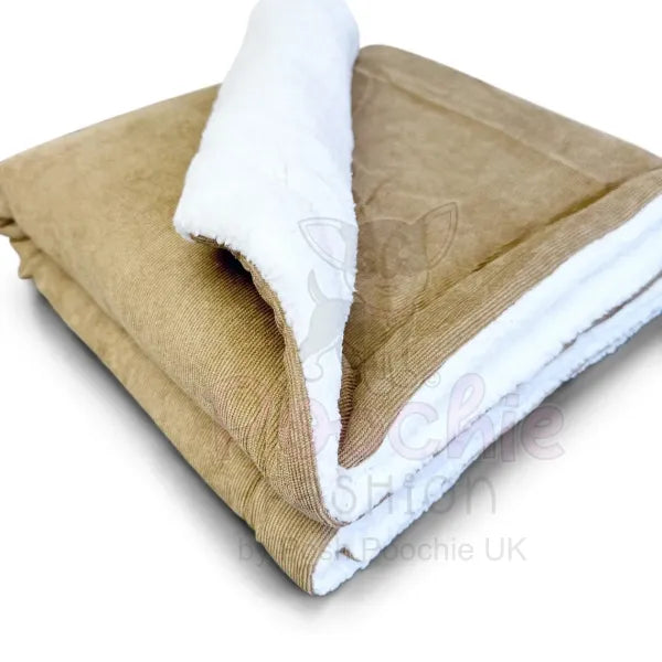 Luxury Beige Corduroy Dog Blanket - Piggie - 3