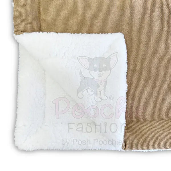 Luxury Beige Corduroy Dog Blanket - Piggie - 5