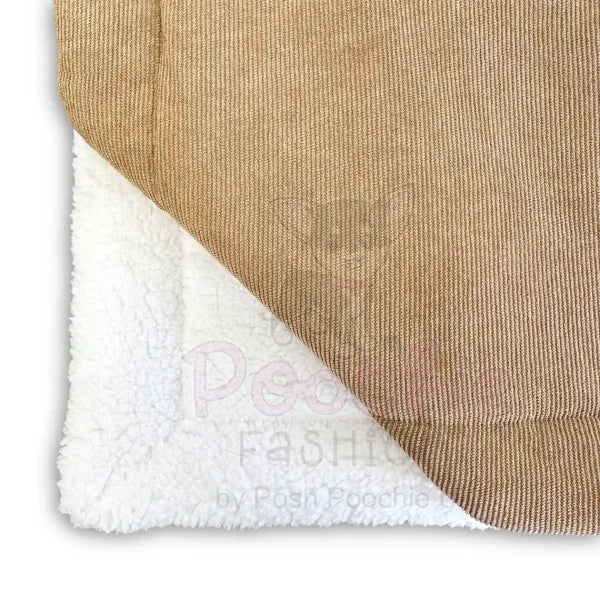 Luxury Beige Corduroy Dog Blanket - Piggie - 7