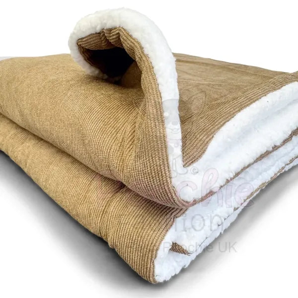 Luxury Beige Corduroy Dog Blanket - Piggie - 6