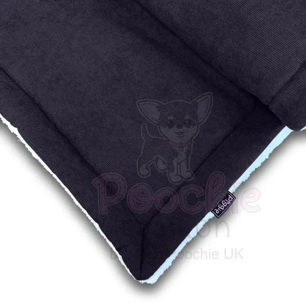 Luxury Black Corduroy Dog Blanket - Piggie - 2