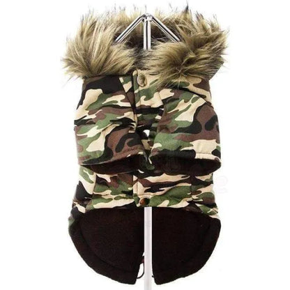 Luxury Camouflage Fish Tail Parka Dog Coat - Urban - 5