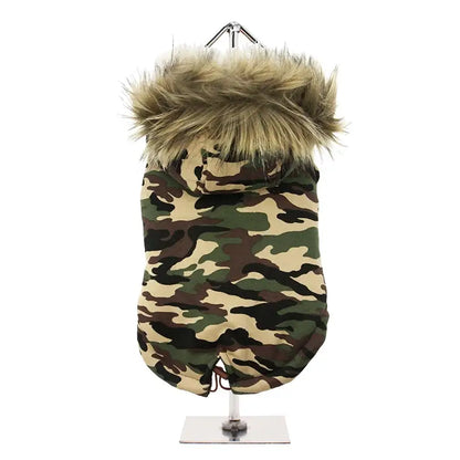 Luxury Camouflage Fish Tail Parka Dog Coat - Urban - 1