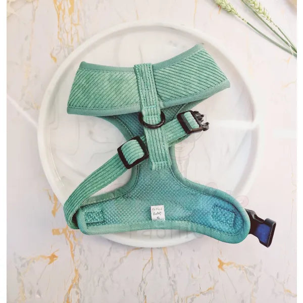 Luxury Corduroy Dog Harness Sage Green Small - Sale - 2