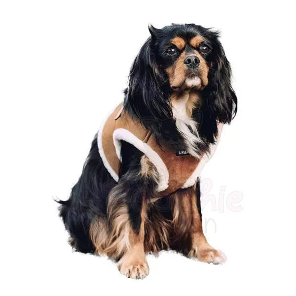 Luxury Faux Suede & Shearling Dog Harness - Urban Pup - 2