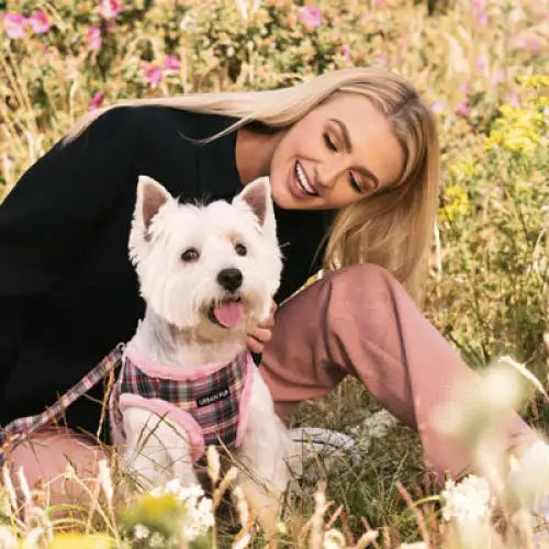 Luxury Fur Lined Pink Tartan Dog Harness - Sale - 5