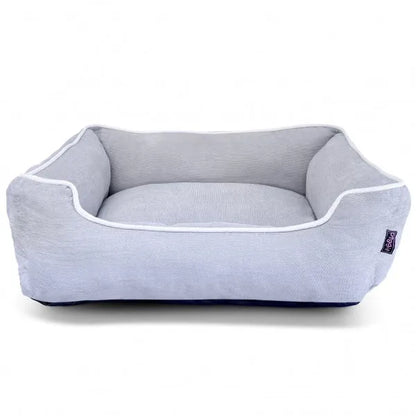 Luxury Grey Corduroy Dog Bed - Piggie - 1