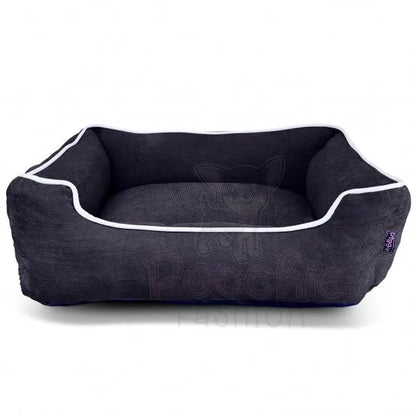 Luxury Personalised Black Corduroy Dog Bed - Piggie - 6
