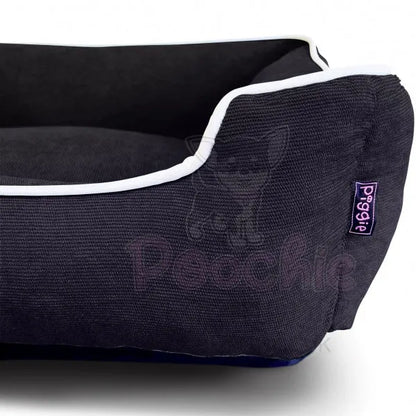 Luxury Personalised Black Corduroy Dog Bed - Piggie - 3