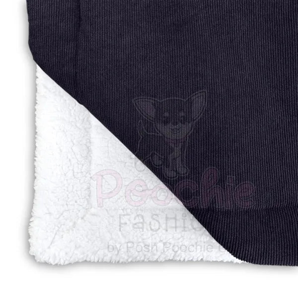 Luxury Personalised Black Corduroy Dog Blanket - Piggie - 8