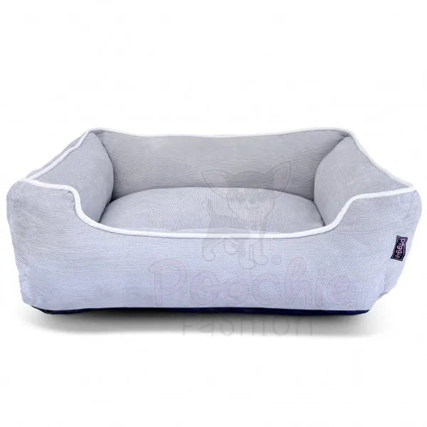 Luxury Personalised Grey Corduroy Dog Bed - Piggie - 6