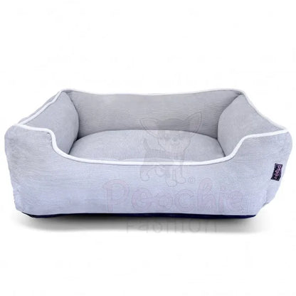Luxury Personalised Grey Corduroy Dog Bed - Piggie - 6