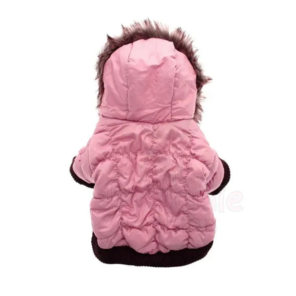 Luxury Pink Quilted Ski Parka Dog Coat - Urban - 3