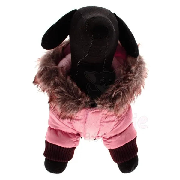 Luxury Pink Quilted Ski Parka Dog Coat - Urban - 5