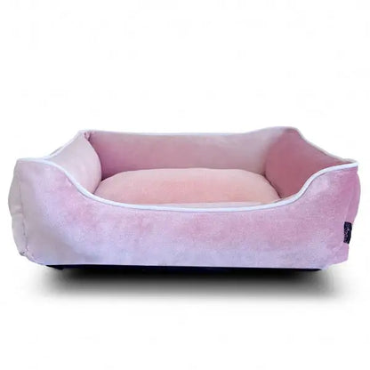 Luxury Pink Velvet Dog Bed - Piggie - 1