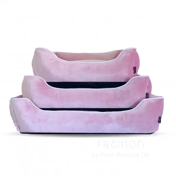 Luxury Pink Velvet Dog Bed - Piggie - 2