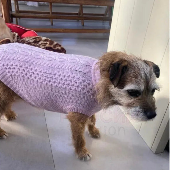 Cable knit dog jumper hot sale
