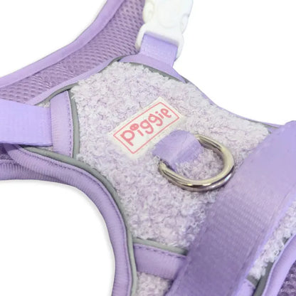 Luxury Teddy Fleece Explorer Dog Harness in Lilac - Piggie - 5