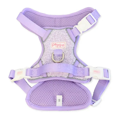 Luxury Teddy Fleece Explorer Dog Harness in Lilac - Piggie - 3