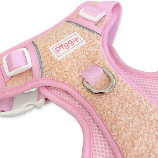 Luxury Teddy Fleece Explorer Dog Harness in Pink - Piggie - 5