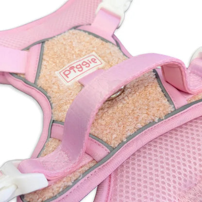 Luxury Teddy Fleece Explorer Dog Harness in Pink - Piggie - 6