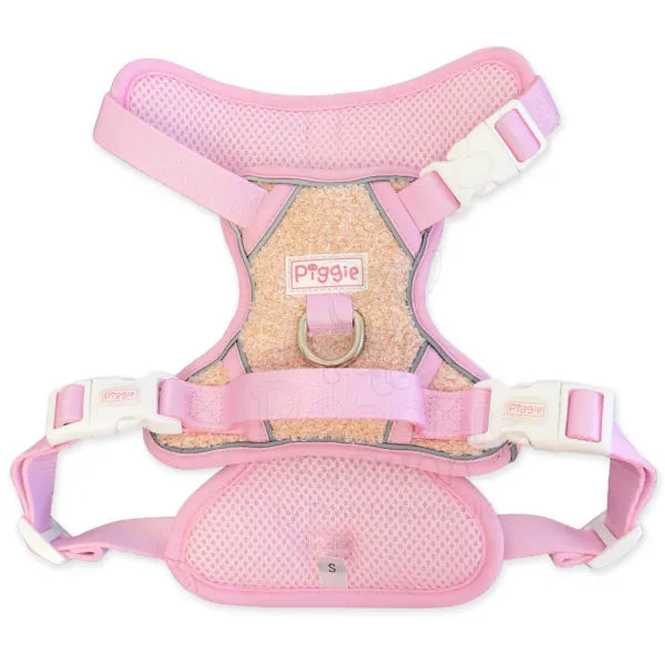 Luxury Teddy Fleece Explorer Dog Harness in Pink - Piggie - 3