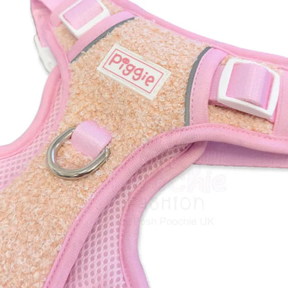 Luxury Teddy Fleece Explorer Dog Harness in Pink - Piggie - 4