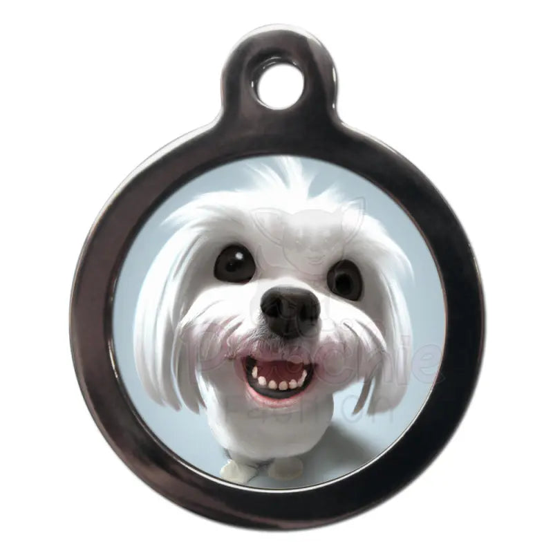 Maltese Fish Eye Lens Dog Id Tag - Ps Pet Tags - 1