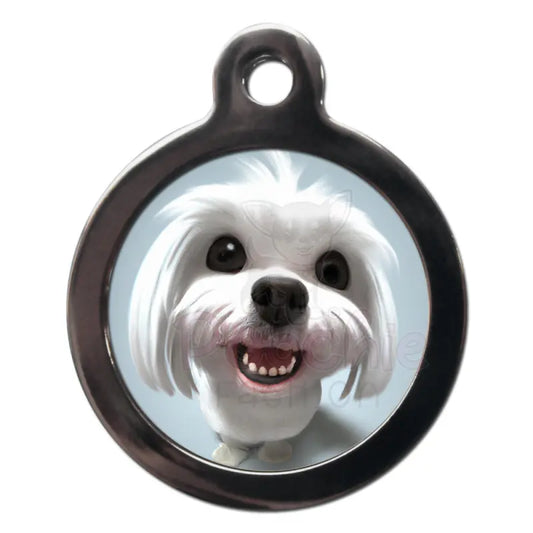 Maltese Fish Eye Lens Dog Id Tag - Ps Pet Tags - 1