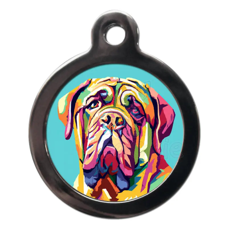Mastiff Pop Art Dog Id Tag - Ps Pet Tags - 1
