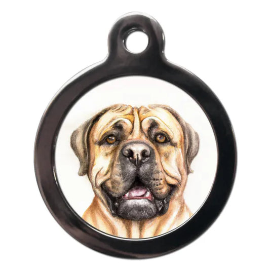 Mastiff Portrait Dog Id Tag - Ps Pet Tags - 1