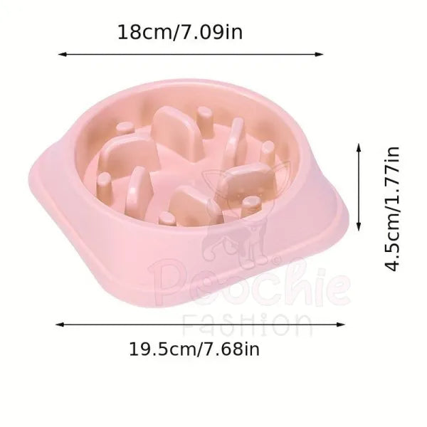 Maze Slow Feeder Dog Bowl In Pink - Posh Pawz - 3