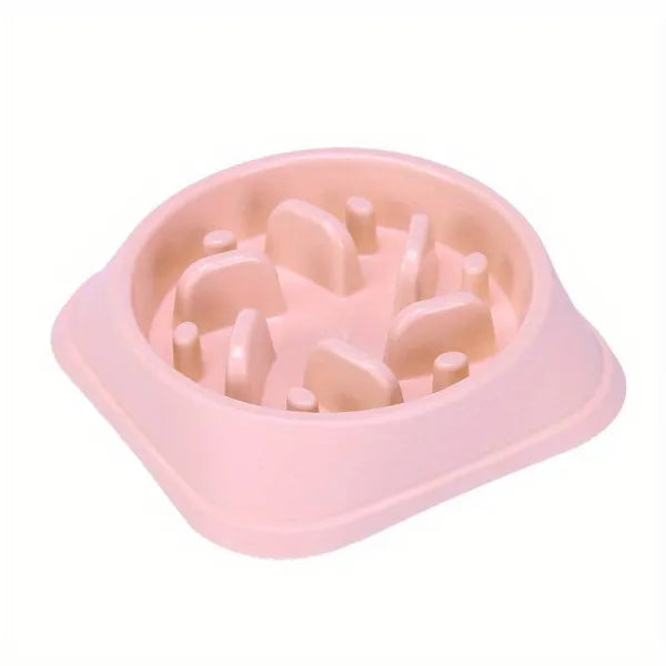 Maze Slow Feeder Dog Bowl In Pink - Posh Pawz - 1