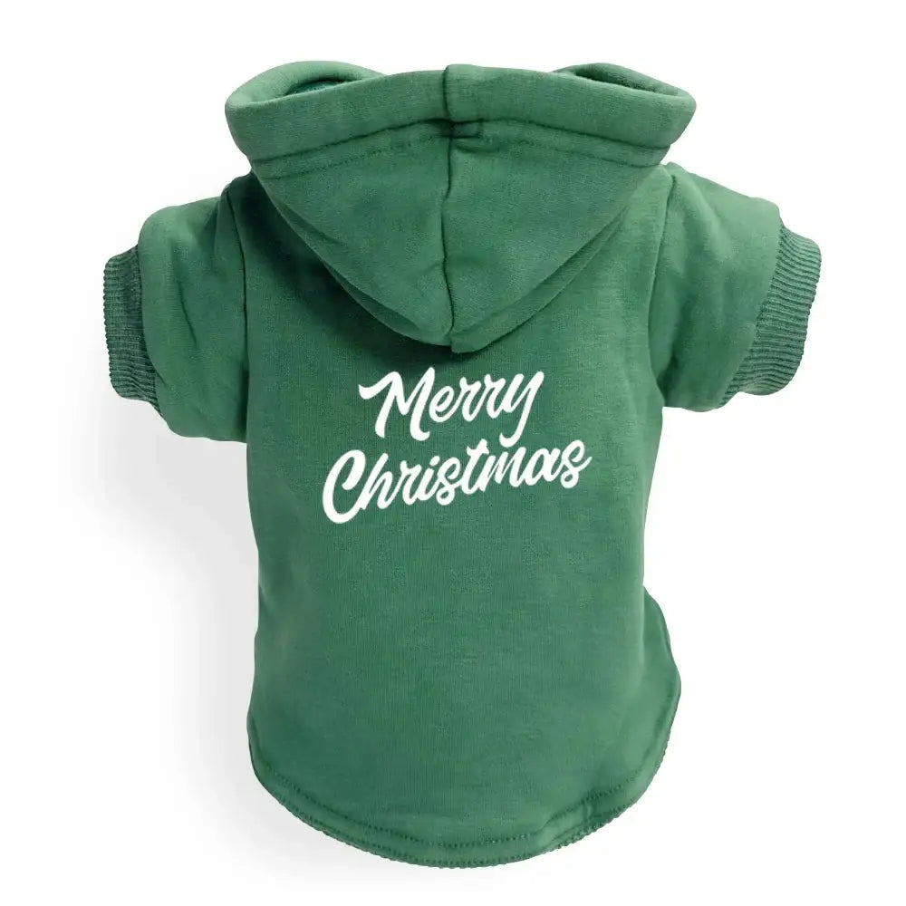 Merry Christmas Dog Hoodie Sweatshirt - Poochie Fashion - 3