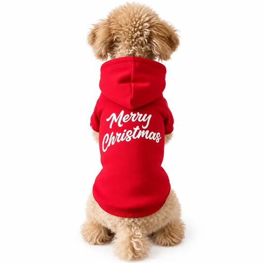 Merry Christmas Dog Hoodie Sweatshirt - Rich Paw - 1
